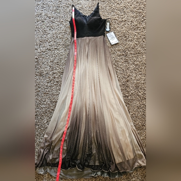 NwT Betsy and Adam Maxi Ombre Glitter Elegant Chic Maxi Dress sz 2 - Picture 7 of 12